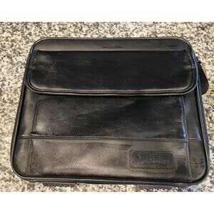 Stylish Black Leather Laptop Carry Bag Briefcase 15" by Targus